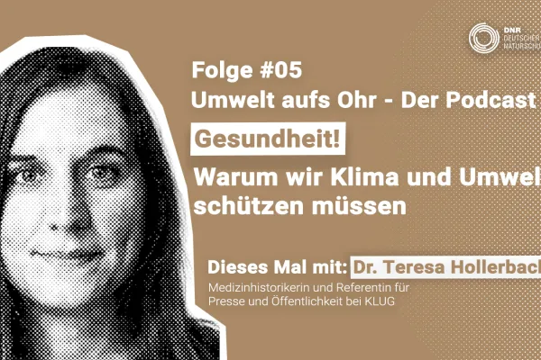 Sharepic für Podcast-Folge 5: Gesundheit! Warum wir Klima und Umwelt schützen müssen